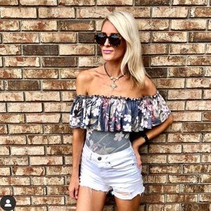Chaser Brand Floral Bodysuit